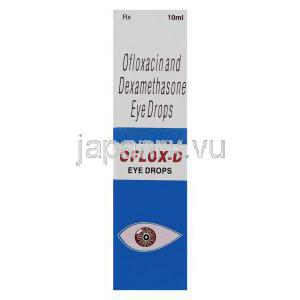 デキサメタゾン / オフロキサシン, Oflox-D,  0.1%/ 0.3% 10ML 点眼 /点鼻液 (Microvision) 箱