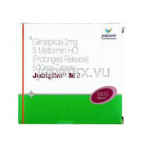 ジュビグリム M (グリメピリド/ メトホルミン) 2mg/ 1000mg 箱