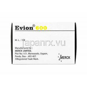 エヴィオン (酢酸トコフェロール (ビタミンE)) 600mg 製造元