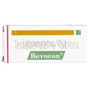 テトラベナジン , Revocon, 25MG 錠 (Sun pharma) 箱