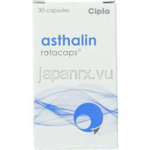 サルブタモール（ベントリン ジェネリック）, Asthalin,   200mcg 吸入用カプセル (Cipla) 箱