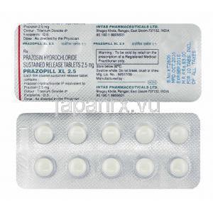 プラゾピル XL (プラゾシン) 2.5mg 錠剤