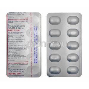 タフティル (セフロキシム) 250mg 錠剤