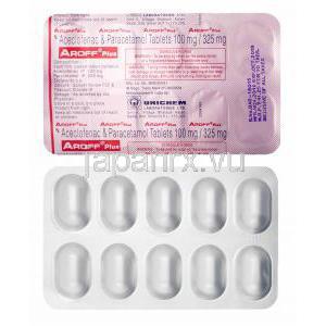 アロフ プラス (アセクロフェナク/ アセトアミノフェン) 錠剤