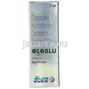 オロパタジン塩酸塩（パタノール ジェネリック）, Oloblu,  0.2%  5 ml 点眼薬 (Blue Eyes) 箱