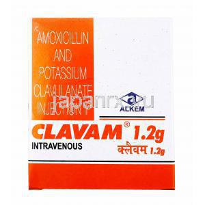 クラバム 注射 (アモキシシリン/ クラブラン酸) 1.2g 箱
