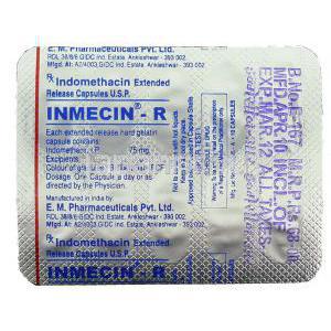 ジェネリック・インドシン, インドメタシンカプセル 75 mgカプセル 包装