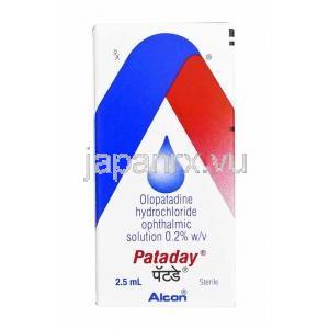 パラデイ Paladay, パタノール  ジェネリック, オロパタジン 0.2% 5ml  点眼薬 (Alcon社製)