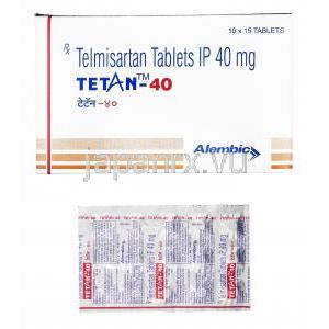 テタン (テルミサルタン) 40mg 箱、錠剤
