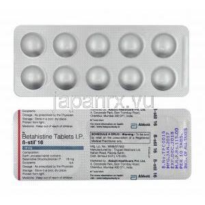 ビースティル (ベタヒスチン) 16mg 錠剤