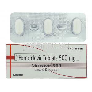 マイクロビル Microvir, ファムビル ジェネリック, ファムシクロビル 500mg 錠 (Micro)