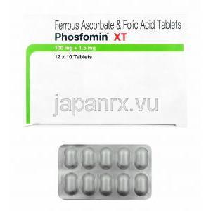 フォスフォミン XT (アスコルビン酸第一鉄/ 葉酸)