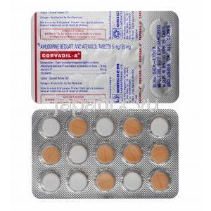 コルバディル A (アムロジピン/ アテノロール) 錠剤
