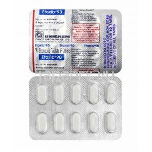 エトキシブ (エトリコキシブ) 90mg 箱、錠剤