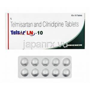 テルサー LN (シルニジピン/ テルミサルタン) 10mg 箱、錠剤
