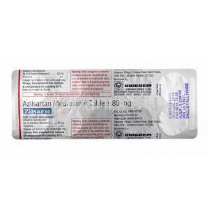 ジルサール 80,アジルサルタン(80mg), 錠剤