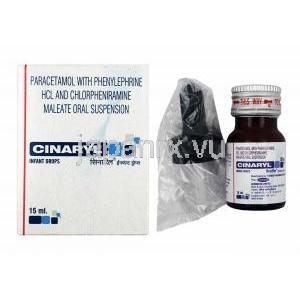 シナリル ドロップ液 (マレイン酸クロルフェニラミン/ アセトアミノフェン/ フェニレフリン) 15ml 箱、ボトル