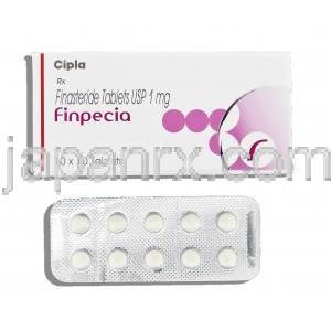 フィンペシア 1mg 錠 (Cipla) 箱、錠剤