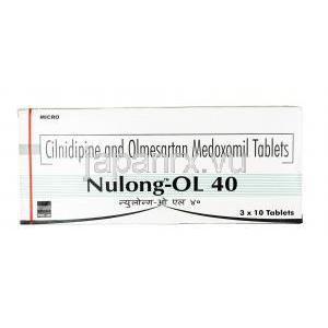 ヌロン OL, オルメサルタン  40 mg / シルニジピン 10 mg, 錠剤,箱表面