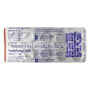 ネビロング  AM, ネビボロール 5mg / アムロジピン  5mg, 錠剤, シート情報