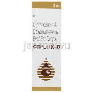 シプロフロキサシン / デキサメタゾン配合（シプロデックス ジェネリック）, Ciplox-D, 0.3% / 0.1% 10 