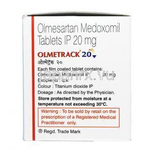 オルメトラック, オルメサルタン 20 mg, 錠剤,箱情報