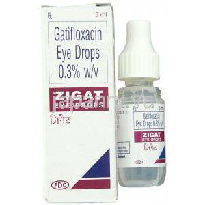 ガチフロキサシン（ガチフロ点眼薬ジェネリック）, Zigat 0.3% w/v 点眼薬 (FDC)
