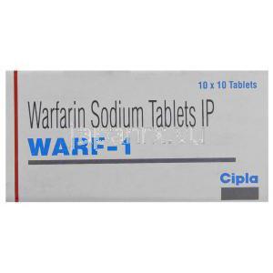 ワルファリン（ワーファリンジェネリック）, Warf-1, 1mg 錠 (Cipla)