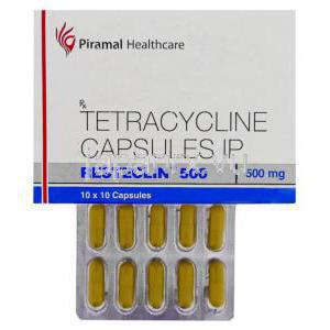 レステクリン, 塩酸トラサイクリン 500 mg カプセル＆箱