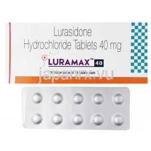 ルラマックス, ルラシドン 錠剤 40mg,　箱, シート表面