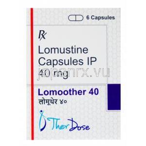 ロモーザー, ロムスチン カプセル IP 40mg, 6カプセル, 製造元: Therdose Pharma, 箱表面