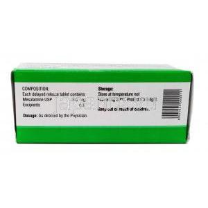 メサラミン DR, 400 mg 100錠 (徐放性錠) , 箱側面情報, 保存方法