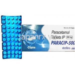 パラシップ (アセトアミノフェン) 500mg 箱, 錠剤