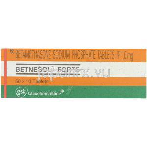 ベトネゾール フォルテ Bentnesol Forte, リンデロン ジェネリック, ベタメタゾン 1mg 錠 (GSK) 箱