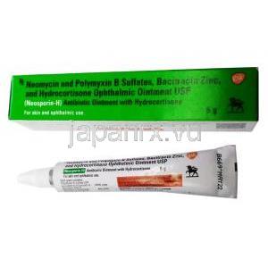 ネオスポリン H 軟膏 (ポリミキシン B/ ネオマイシン/ バシトラシン/ ヒドロコルチゾン)