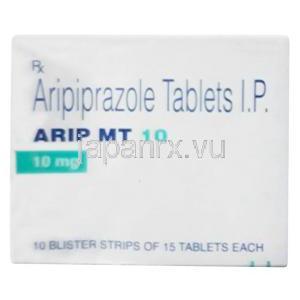アリップ MT 10, アリピプラゾール10mg, 製造元：Torrent Pharma,箱表面