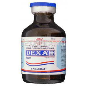デキサメタゾン（デカドロン ジェネリック）, デクサ Dexa 4mg 注射液 (Sarabhai) 瓶