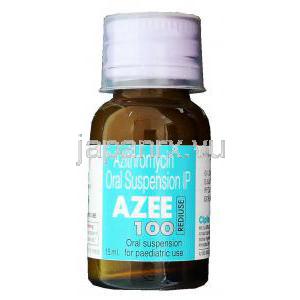 アジスロマイシン, AZEE REDIUSE , 100mg 15ml 内服懸濁液 (Cipla) ボトル