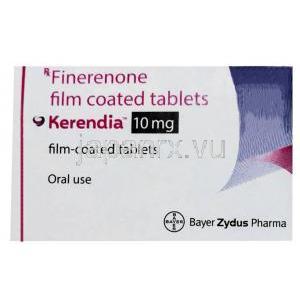 Kerendia, Finerenone 10mg, 14錠, 製造元：Bayer Zydus Pharma, 箱表面