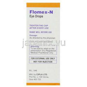 フルオロメトロン / ネオマイシン硫酸塩, Flomex-N,  0.1% w/v / 0.35% w/v 5ML 点眼薬 (Cipla) 製造者情報