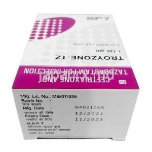 トロイゾン TZ 注射(セフトリアキソン/ タゾバクタム)