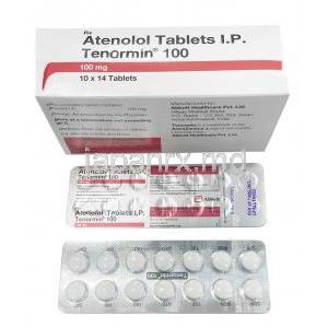 テノーミン,  アテノロール 100 mg, 製造元：Abbot, 箱, シート