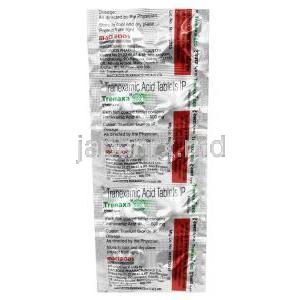 トレナクサ, トラネキサム酸500 mg,10 錠, 製造元：Macleods Pharma, シート情報, 製造元