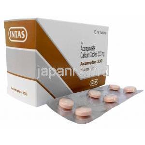 アカンプタス, アカンプロセート 333 mg, 製造元：Intas Pharmaceuticals Ltd, 箱, シート