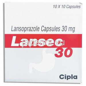 スタンゾームカプセルジェネリック,ランソプラゾール  Lansec 30MGカプセル  (Cipla)