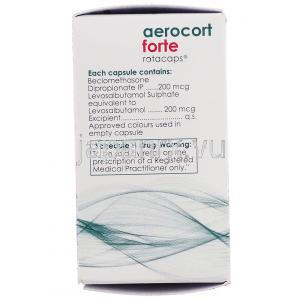 エアロコート・フォルテAerocort Forte, プロピオン酸ベクロメタゾン / サルブタモール 100mcg/ 200mcg  吸