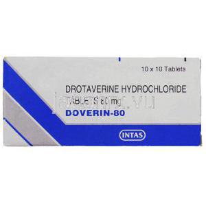 ドベラン, ドロタベリン塩酸塩, 80mg 錠 (Intas) 箱