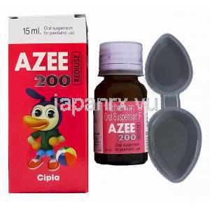 アジスロマイシン, AZEE REDIUSE , 200mg 15ml 内服懸濁液 (Cipla)
