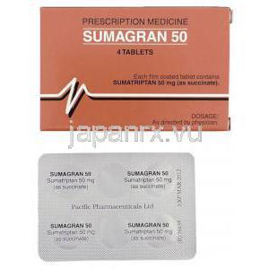 スマトリプタン（イミグラン ジェネリック） Sumagran 50mg  錠 (Pacific Pharma)