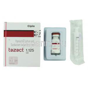ピペラシリン/ トゾバクタム配合（ゾシンジェネリック）, Tazact 1.125 注射 (Cipla)